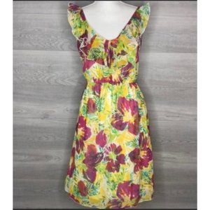 Floral Dress Size 14 By Emma & Michelle Yellow